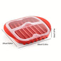 MICROWAVE BACON MAKER TRAY W/DRAINAGE & NO-SPLASH COVER