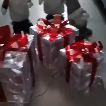SET OF 3 - EXQUISITE LUMINOUS CHRISTMAS GIFT BOXES