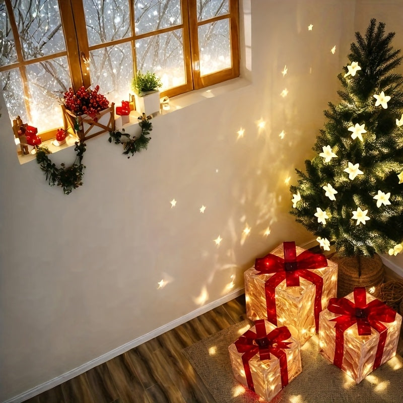 SET OF 3 - EXQUISITE LUMINOUS CHRISTMAS GIFT BOXES