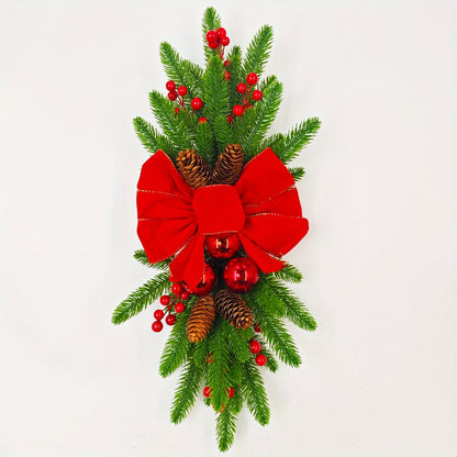 2pcs/3pcs/4pcs/5pcs, 23.62in -  CHRISTMAS STAIR FRONT DOOR WREATHS DECORATIONS