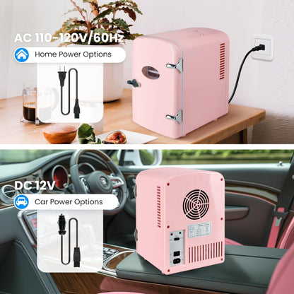 4L - PORTABLE MINI REFRIGERATOR, WARM/COOLER, SIX CAN CAPACITY