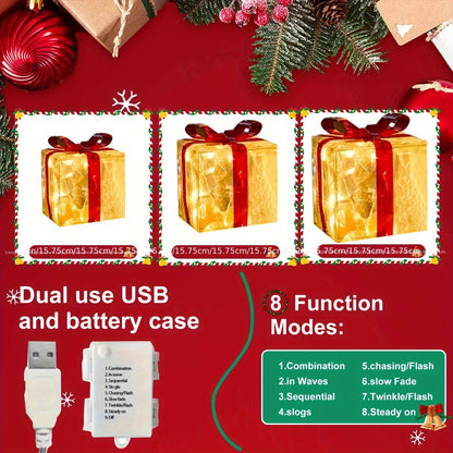 SET OF 3 - EXQUISITE CHRISTMAS NIGHT LIGHT DECORATIONS