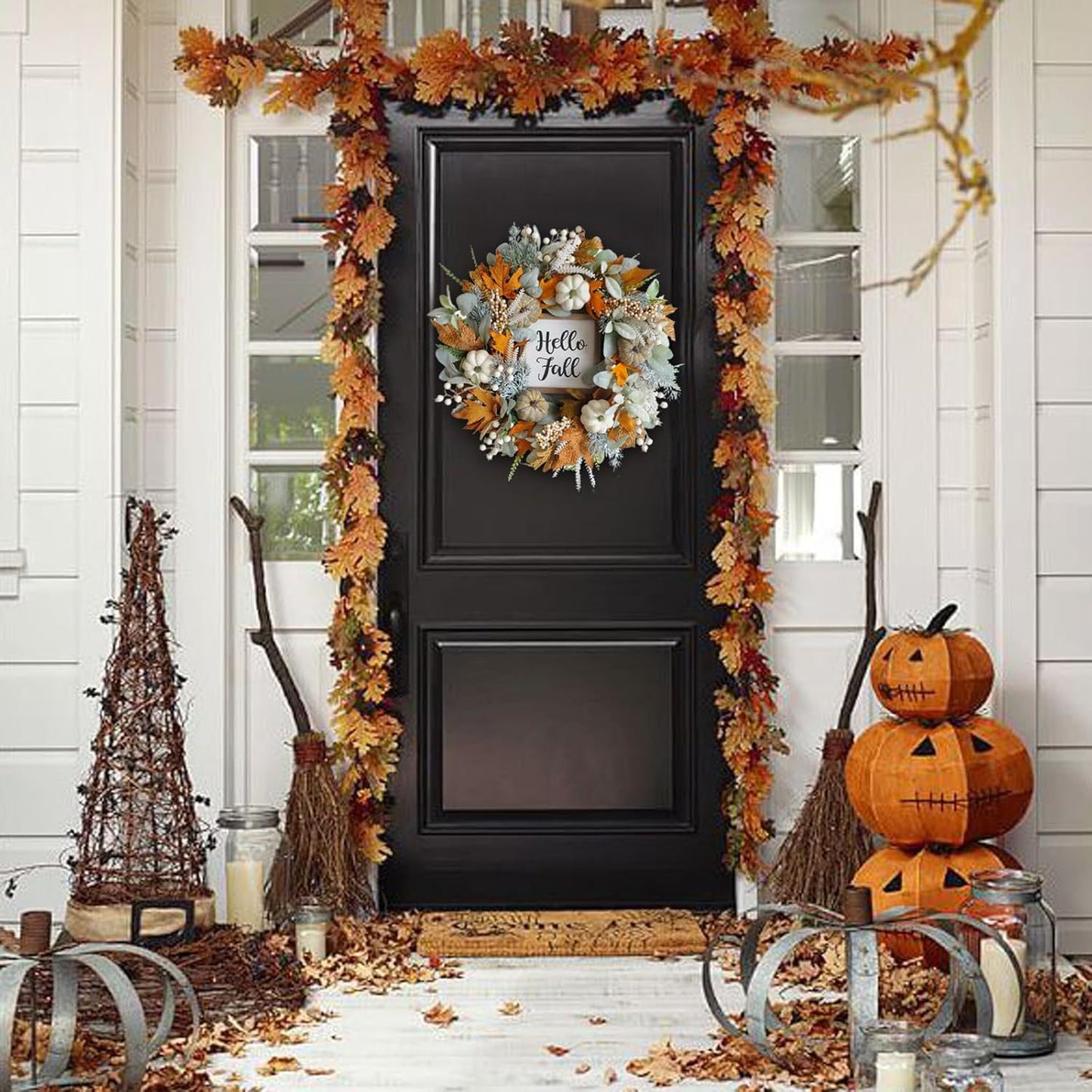 18" - CLASSIC AUTUMN/FALL/THANKSGIVING FRONT DOOR WEATHS