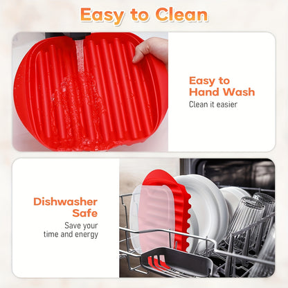 MICROWAVE BACON MAKER TRAY W/DRAINAGE & NO-SPLASH COVER