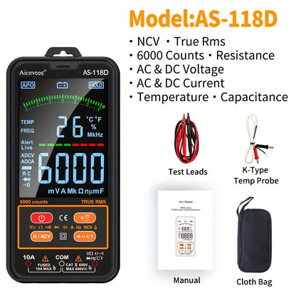 AUTO-RANGING SMART DIGITAL MULTIMETER ELECTRICAL TESTER