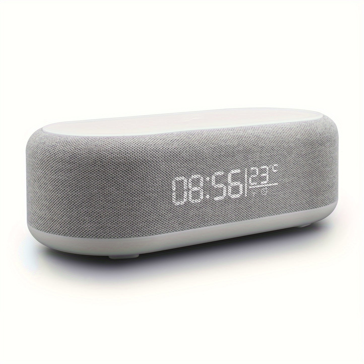 WIRELESS FAST CHARGING STATION, W/ALARM CLOCK & TEMPERATURE DISPLAY