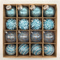 16pcs, 2.36in - CHAMPAGNE PLASTIC CHRISTMAS ORNAMENT DECORATIONS