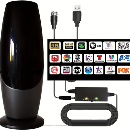 4K 1080P - 350+ MILE RANGE DIGITAL SMART TV ANTENNA W/SIGNAL BOOSTER