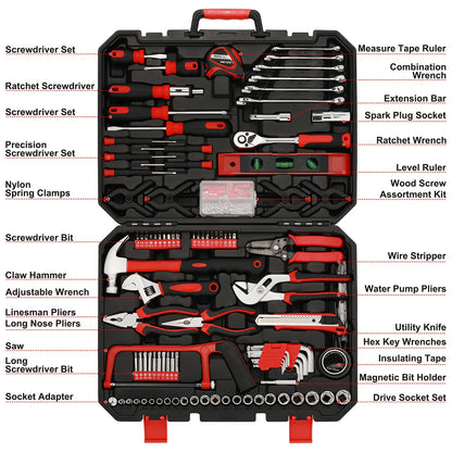 205-Pieces - HOUSEHOLD HAND TOOL MIXED COMBO KIT