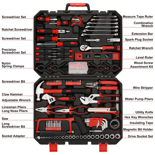 205-Pieces - HOUSEHOLD HAND TOOL MIXED COMBO KIT