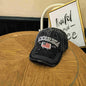VINTAGE WASHED AMERICAN FLAG SOFT TOP BASEBALL CAP