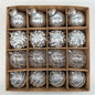 16pcs, 2.36in - CHAMPAGNE PLASTIC CHRISTMAS ORNAMENT DECORATIONS