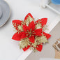 60pcs, 5.9in - SHINY DOUBLE LAYER PINK EDGE CHRISTMAS TREE