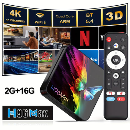 ANDROID 14.0 SMART TV BOX WIRELESS GOOGLE VOICE ASSISTANT