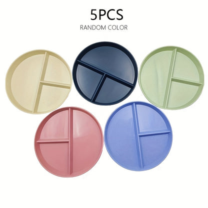 5pcs - SEPARATOR ANTI-FALL DINNER PLATE e/FOOD TRAY