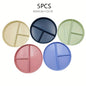 5pcs - SEPARATOR ANTI-FALL DINNER PLATE e/FOOD TRAY