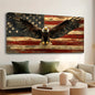 1.5in  - VINTAGE AMERICAN FLAG & BALD EAGLE PATRIOTIC MURAL
