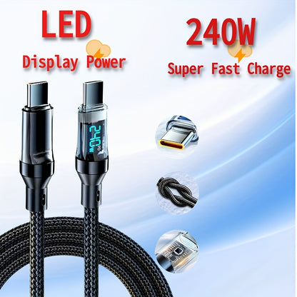 5A, 80W - SUPER FAST CHARGING USB-C W/LED REAL TIME DISPLAY