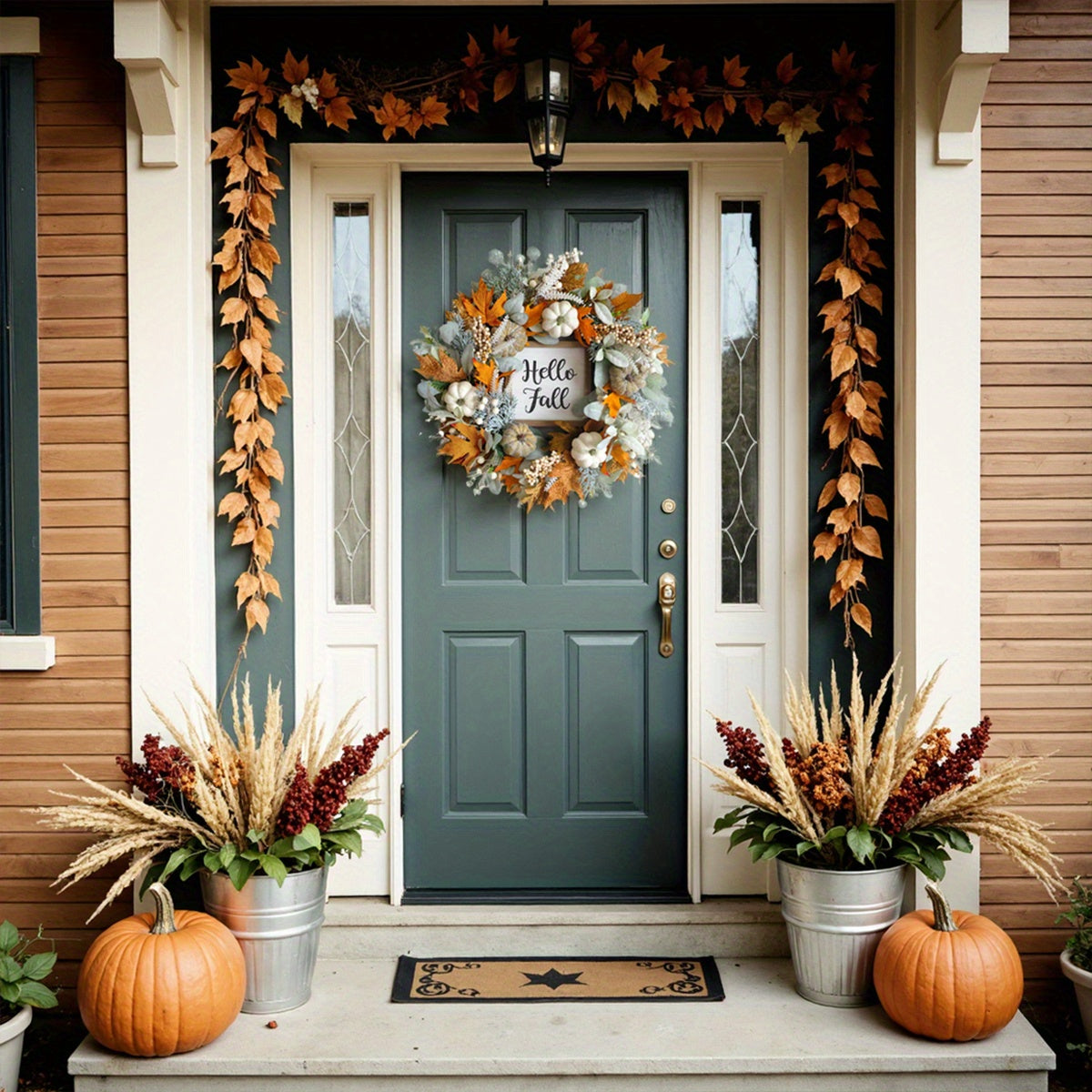 18" - CLASSIC AUTUMN/FALL/THANKSGIVING FRONT DOOR WEATHS