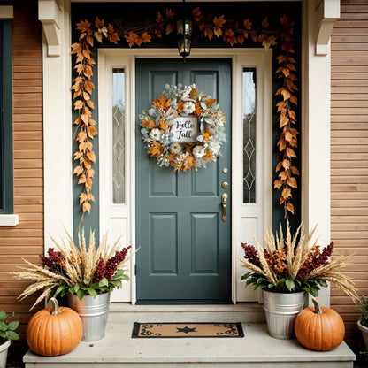 18" - CLASSIC AUTUMN/FALL/THANKSGIVING FRONT DOOR WEATHS