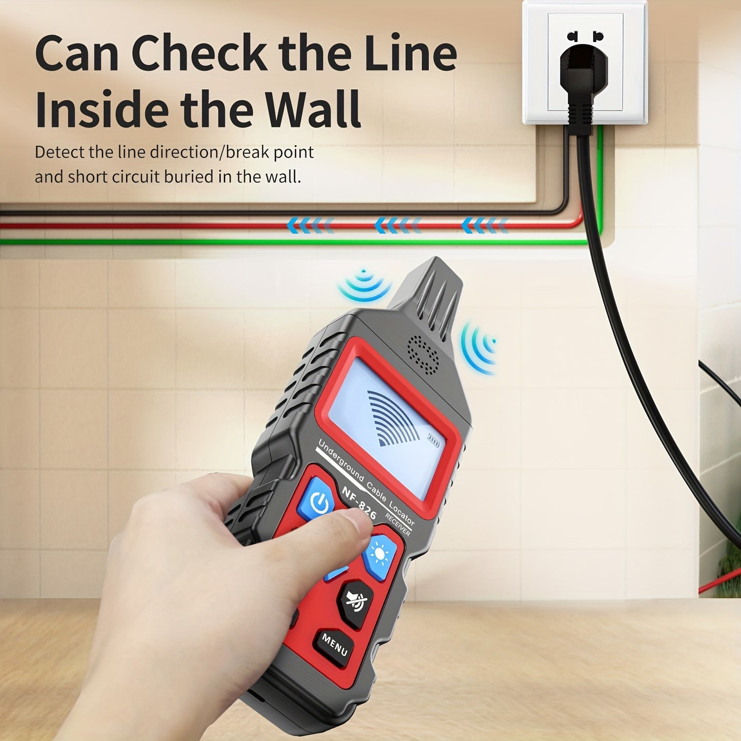 UNDERGROUND CABLE/WIRE/PIPE LOCATOR CIRCUIT TRACER