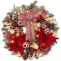 24in - PRE-LIT FRONT DOOR CHRISTMAS WREATHS WITH 20 LED LIGHTS