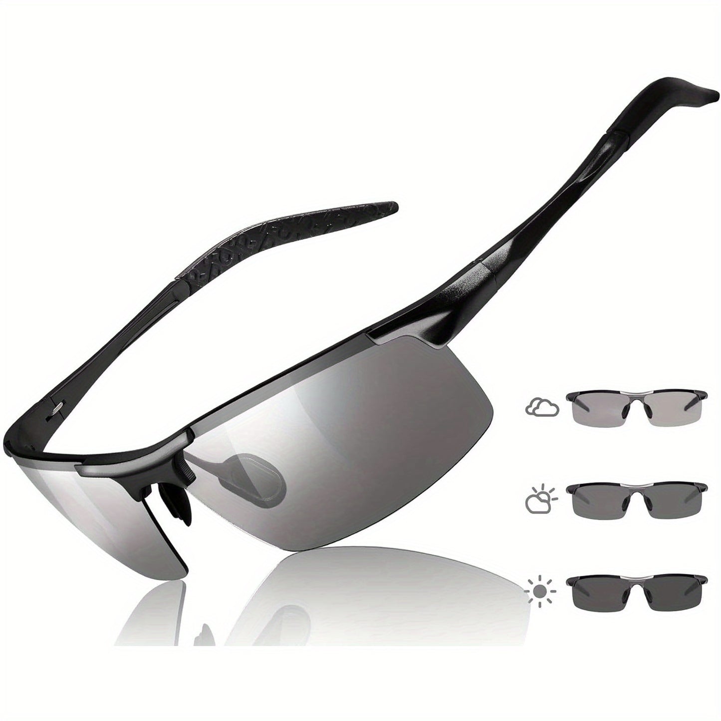 PHOTOCHROMIC POLARIZED MEN'S SUNGLASSES UV400 PROTECTION