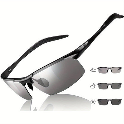 PHOTOCHROMIC POLARIZED MEN'S SUNGLASSES UV400 PROTECTION