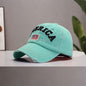 VINTAGE WASHED AMERICAN FLAG SOFT TOP BASEBALL CAP