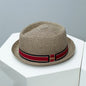 Vintage British Trilby Straw Hat Summer Fedora