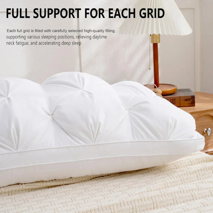 SET of 2 - QUEEN SIZE FLUFFY DOWN BED PILLOWS SOFT