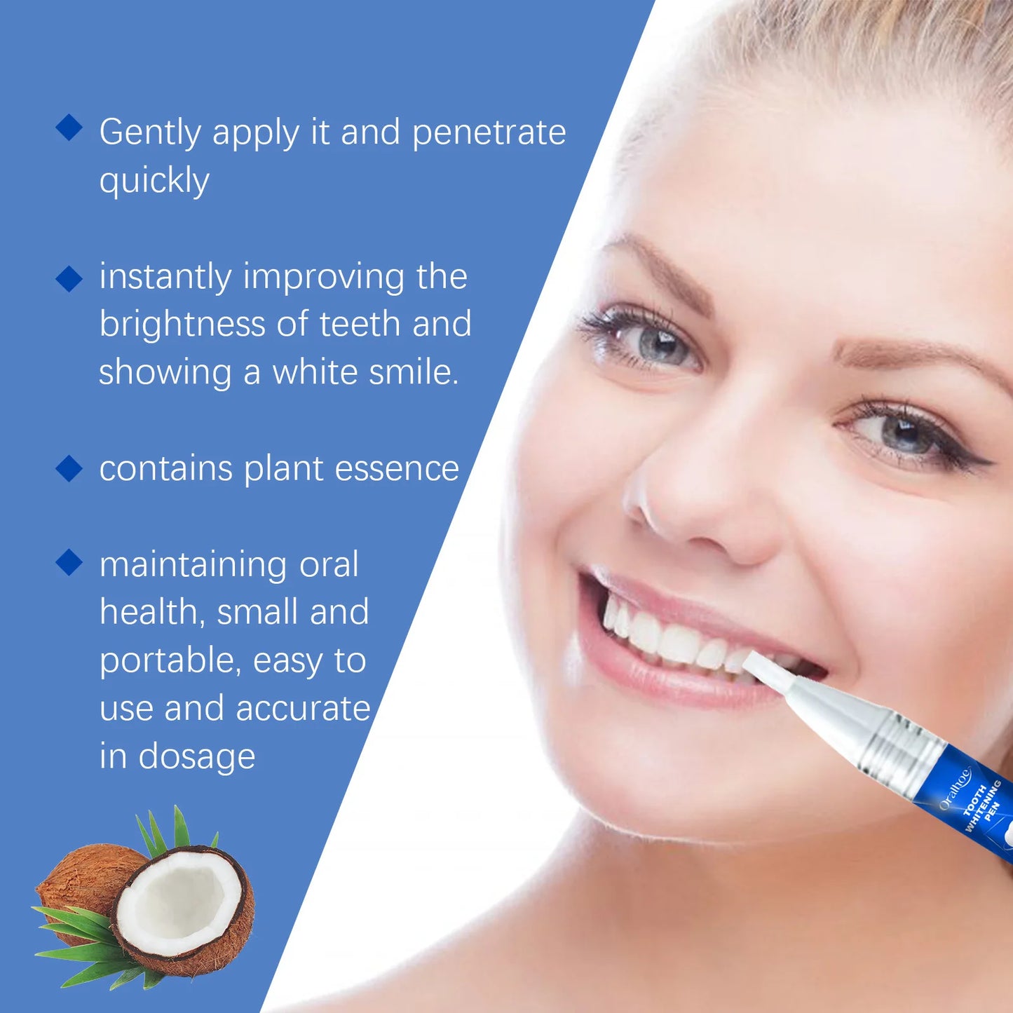 2pcs 3ml TEETH WHITENING PEN STAIN REMOVER ENAMEL REPAIR