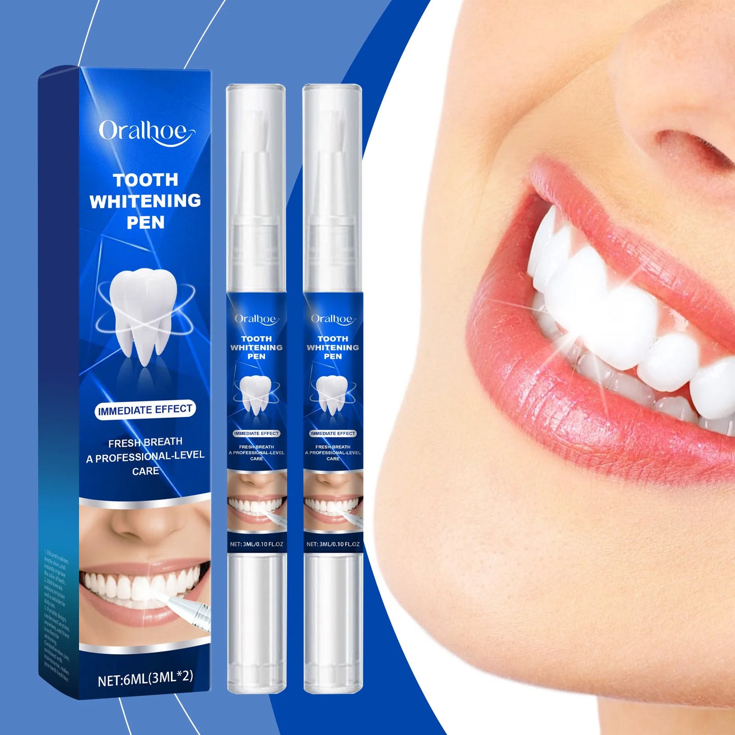 2pcs 3ml TEETH WHITENING PEN STAIN REMOVER ENAMEL REPAIR