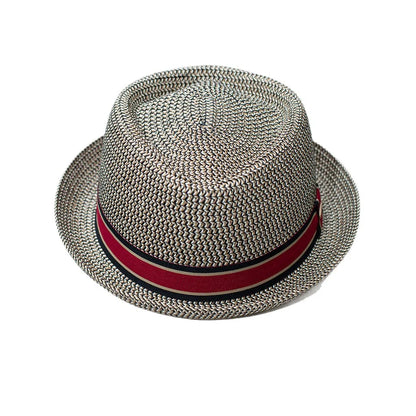 Vintage British Trilby Straw Hat Summer Fedora