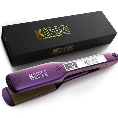 Professional Titanium Flat Iron Hair Straightener W/Dual Voltage
