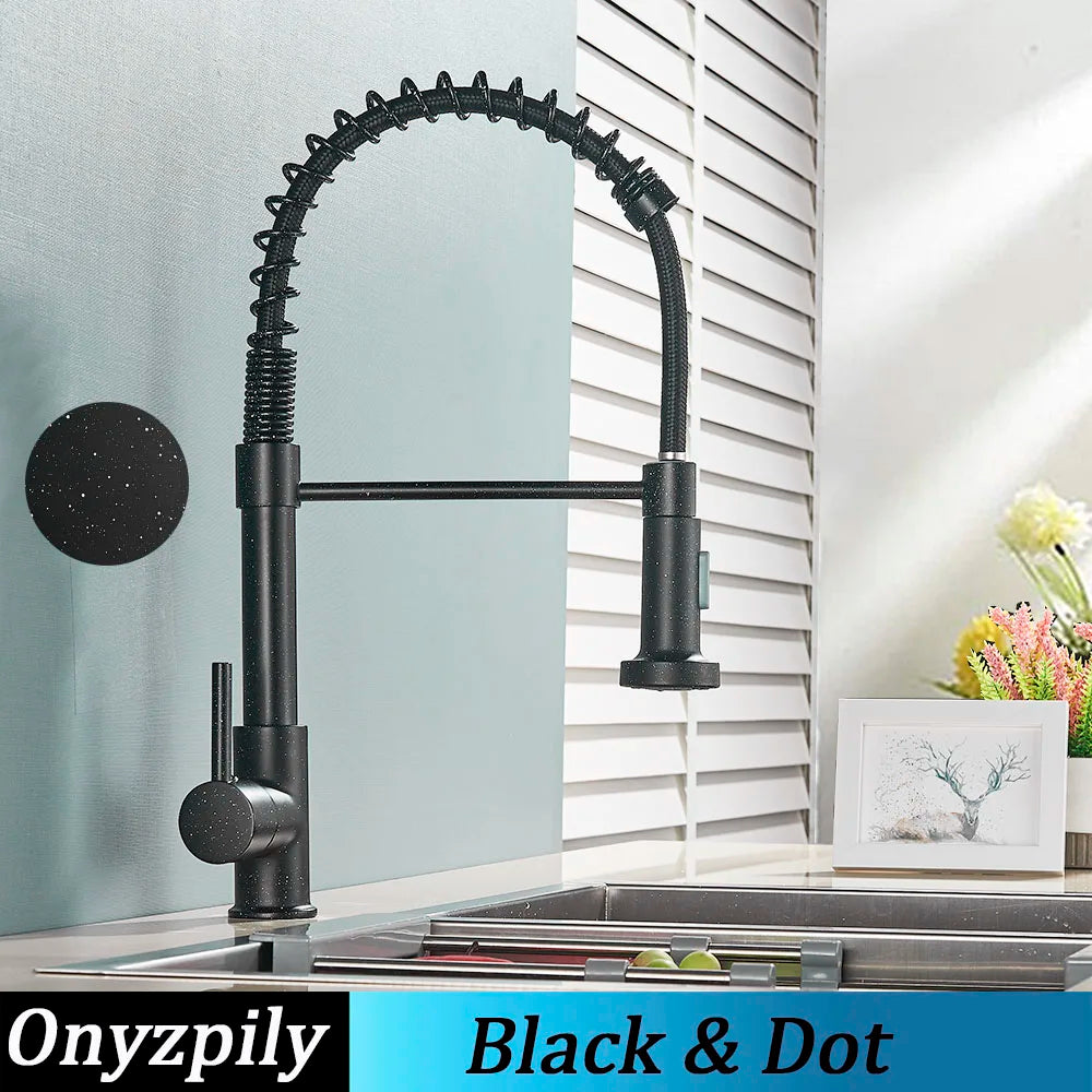 Stainless Steel Spring Brushed Kitchen Sink Faucet