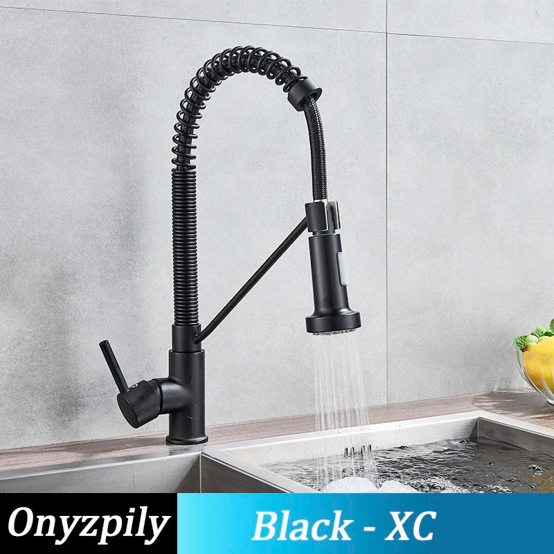 Stainless Steel Spring Brushed Kitchen Sink Faucet