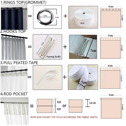 LUXURIOUS FISHBONE SHEER CURTAINS/DRAPES DECOR