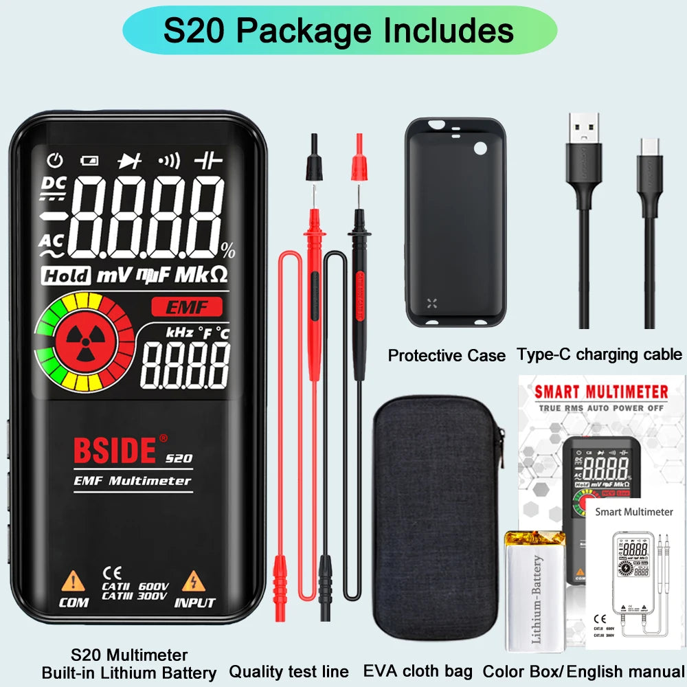 DIGITAL MULTIMETER SMART 9999 EMF, DC/AC VOLTAGE, OHMS