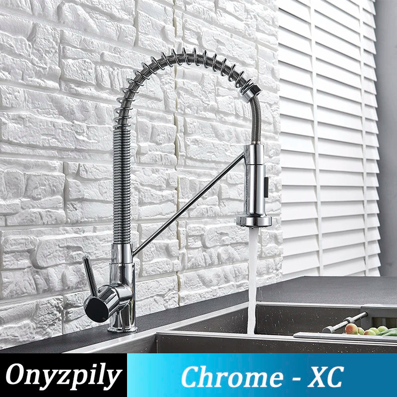 Stainless Steel Spring Brushed Kitchen Sink Faucet