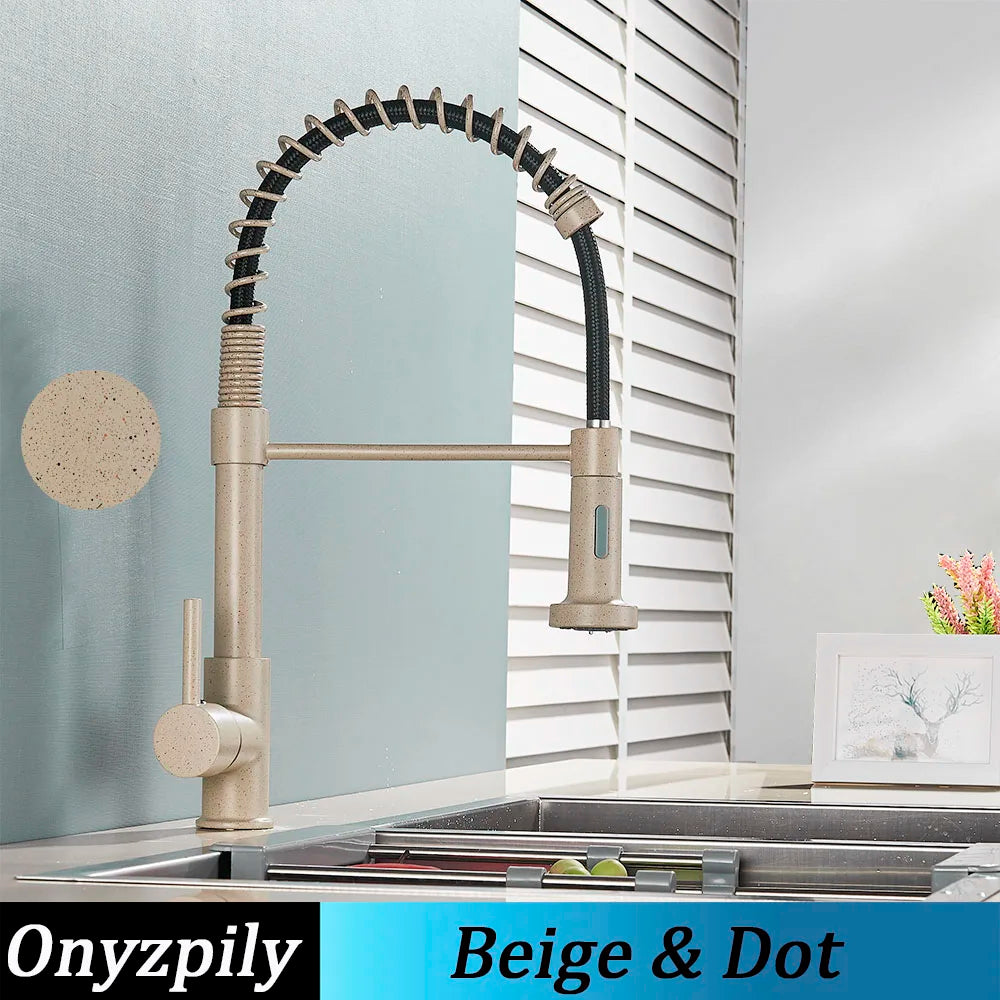 Stainless Steel Spring Brushed Kitchen Sink Faucet
