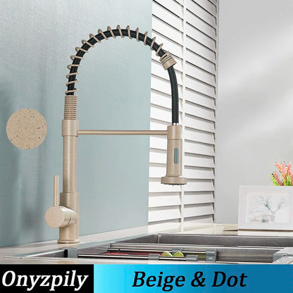 Stainless Steel Spring Brushed Kitchen Sink Faucet
