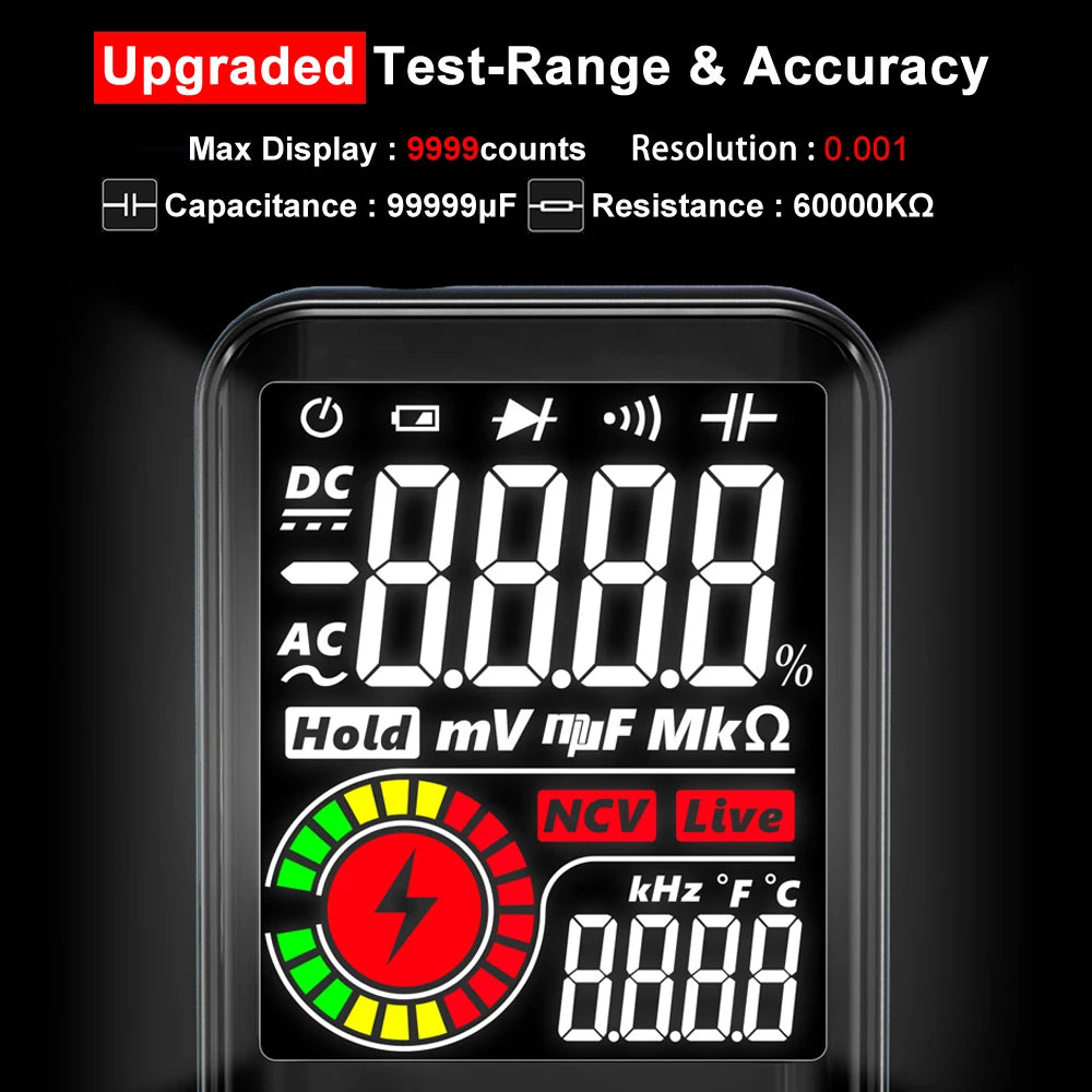 DIGITAL MULTIMETER SMART 9999 EMF, DC/AC VOLTAGE, OHMS
