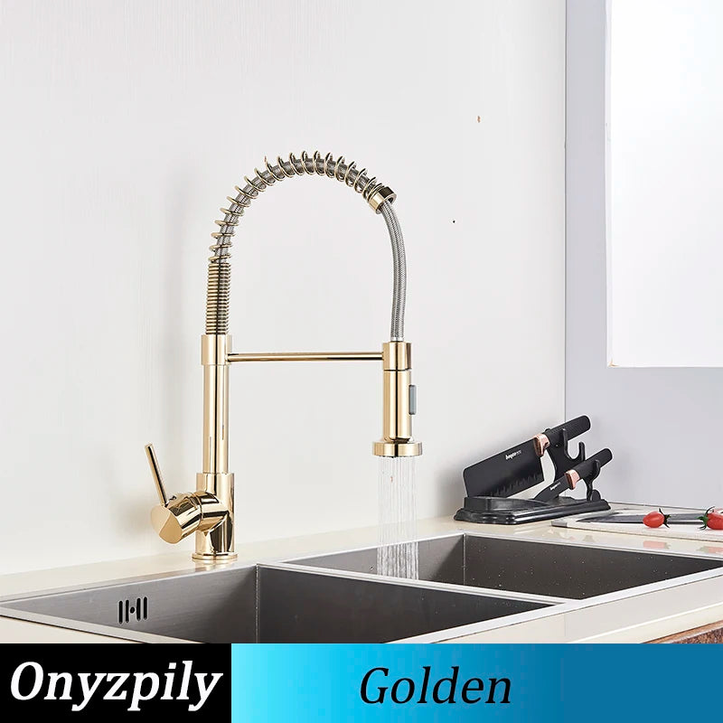 Stainless Steel Spring Brushed Kitchen Sink Faucet