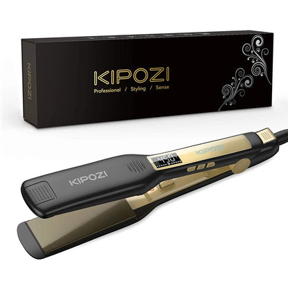 Professional Titanium Flat Iron Hair Straightener W/Dual Voltage