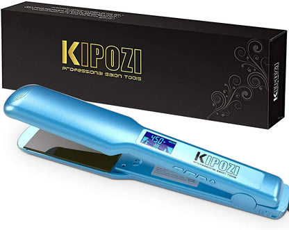 Professional Titanium Flat Iron Hair Straightener W/Dual Voltage