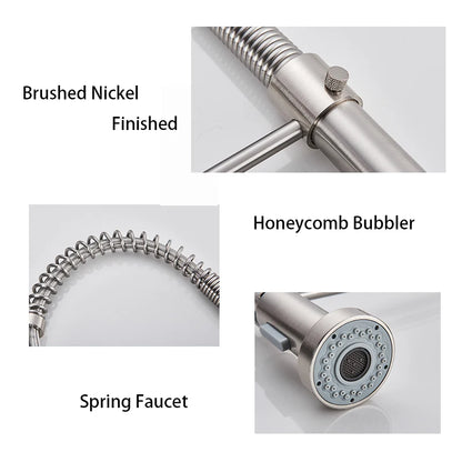 Stainless Steel Spring Brushed Kitchen Sink Faucet