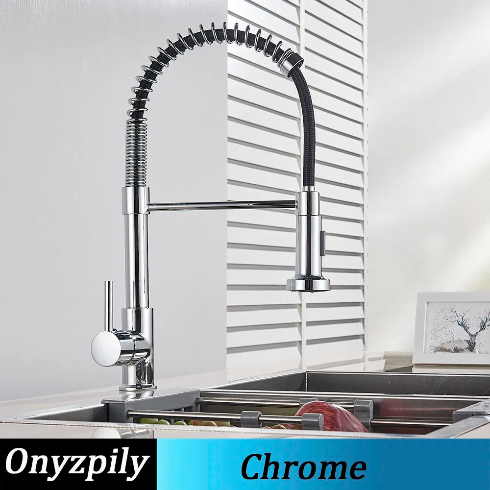 Stainless Steel Spring Brushed Kitchen Sink Faucet