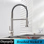 Stainless Steel Spring Brushed Kitchen Sink Faucet