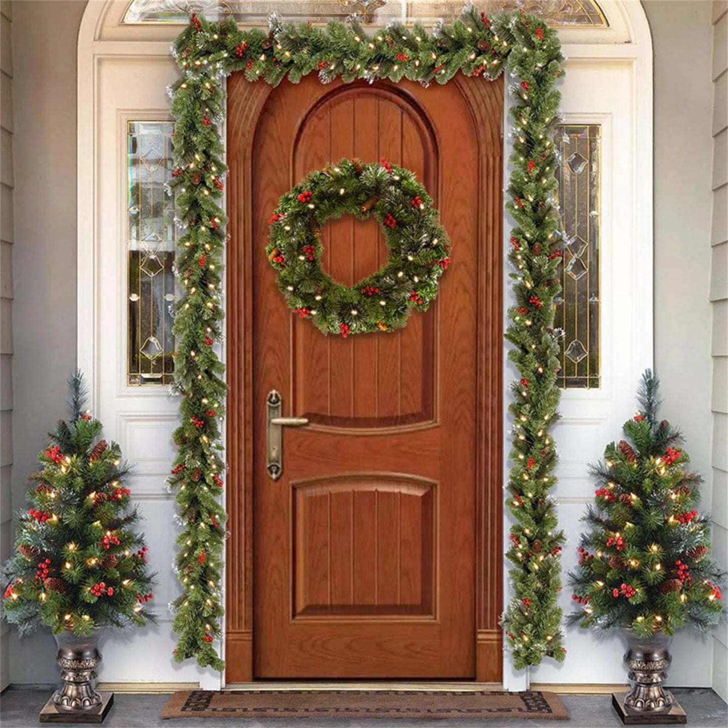 10ft - ARTIFICIAL CHRISTMAS GREEN GARLAND WREATH DECORATION